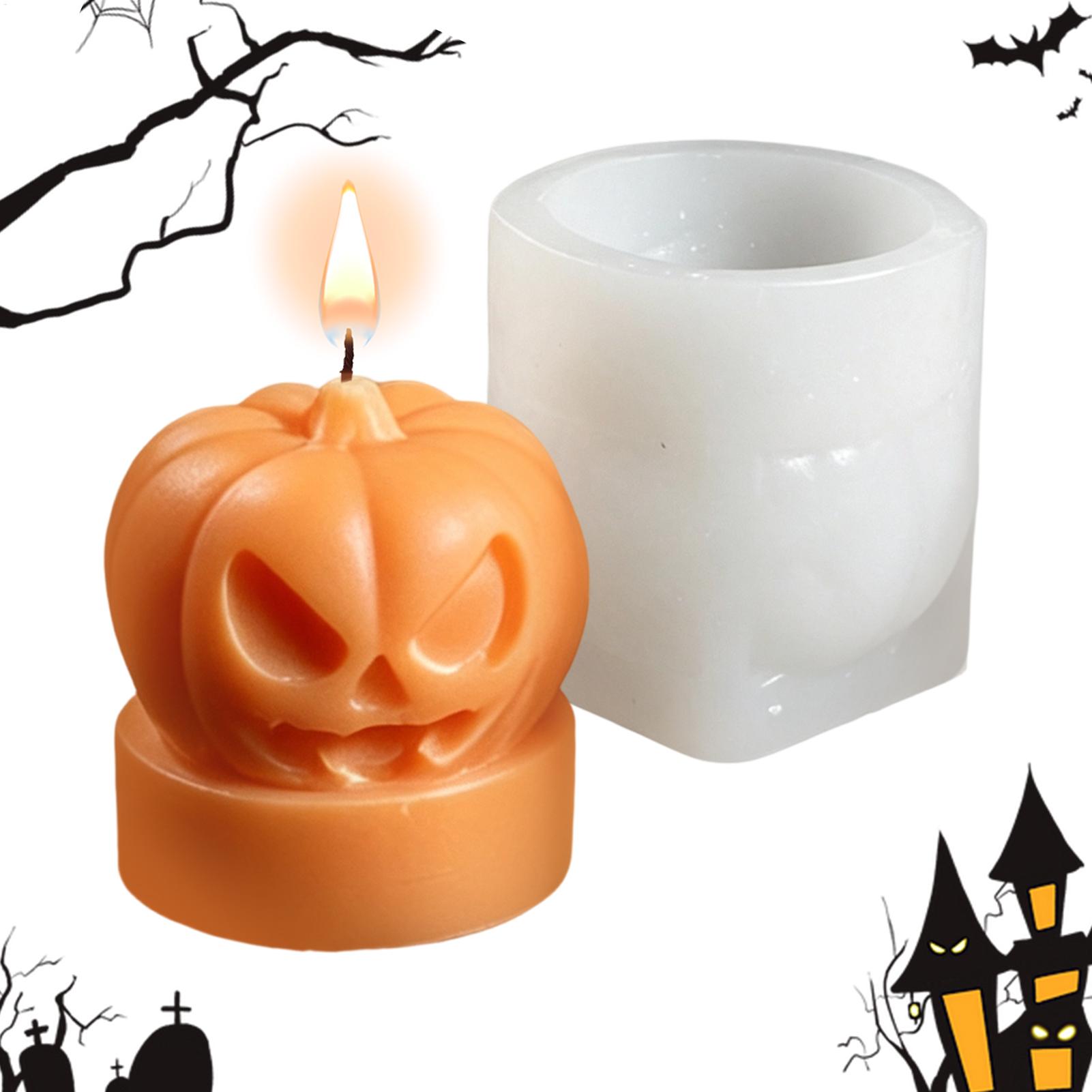 Candle Making Workshops - Halloween-Kürbis-Kerzenform 3D-Kürbisform Dekorations-Gießform Duftkerzen-Silikonform Kürbis-Gipsform