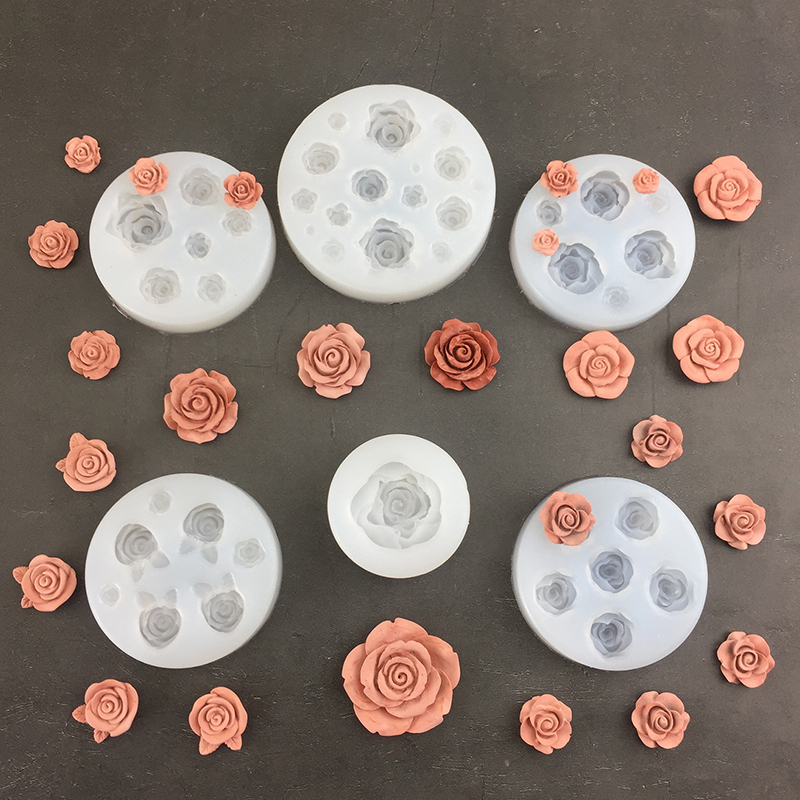 Candle Making Items - 3d Rosen blumen form Blatt Silikon