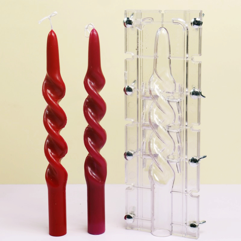 Candle Making Workshop - Twisted Stripe Column Acryl-Kerzenform, einfaches Entformen,