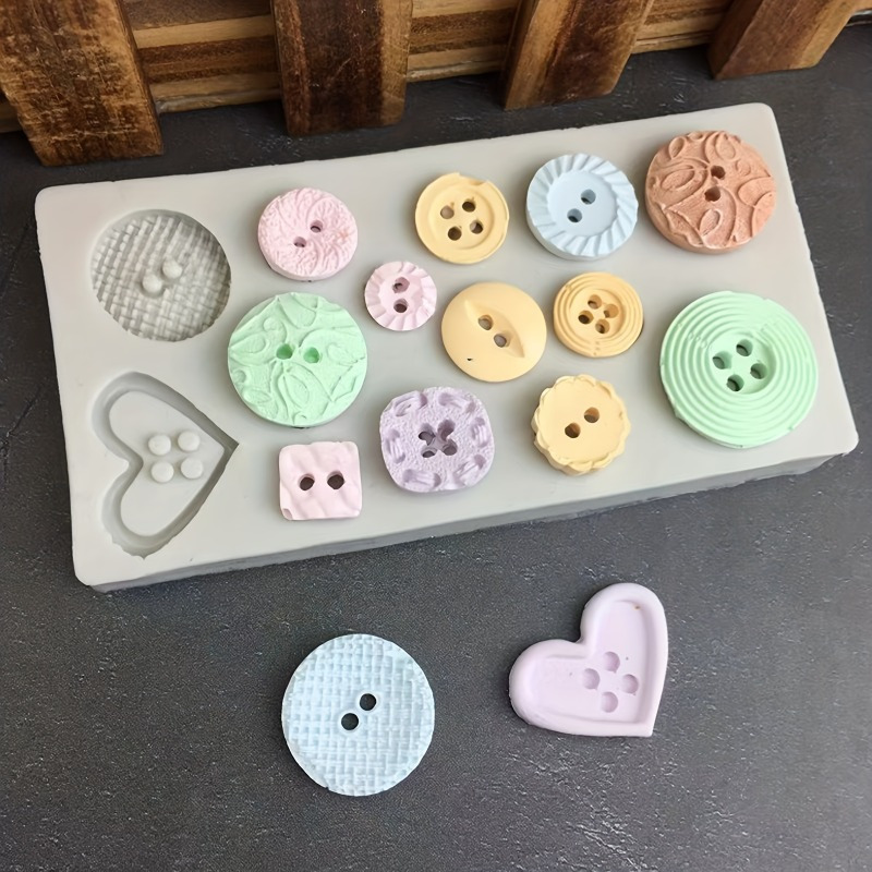 Candle Making Items - Knopfförmige Silikonform für Seifen- und Kerzendekoration
