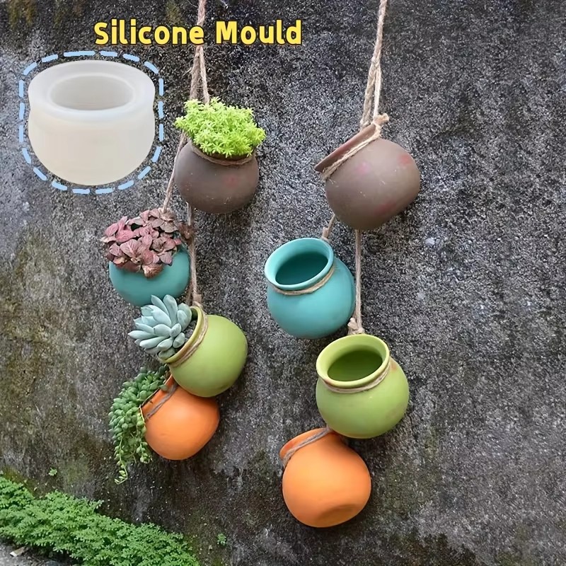 Candle Making Items - Silikon-Blumentopfformen, Harzformen, Epoxidformen, Duftkerzenformen, kleine Sukkulenten-Blumentöpfe,