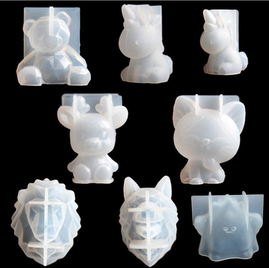 Candle Making Items - Transparente Einhorn Silikon Epoxidharz Formen Geometrie