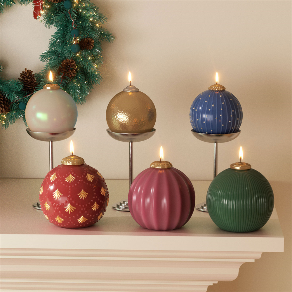 Candle Making Kits - Nicole Weihnachtskugel Kerze Silikonform DIY Duftkerze