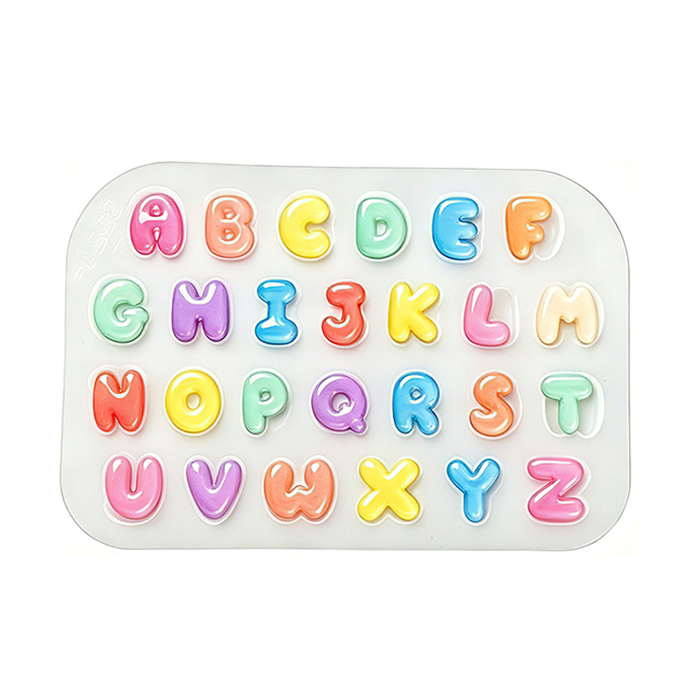 Candle Making Kits - 2er-Set Mini-Buchstaben-Silikonformen: Niedliches Mini-Alphabet A-Z Gießset