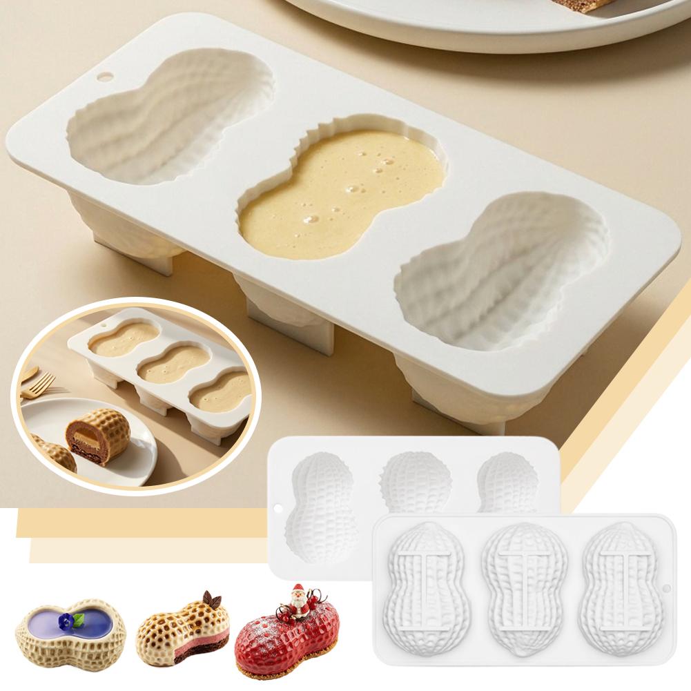 Candle Making Items - Blaubeerförmige Schokoladenmousse-Kerzenform aus Silikon, Erdnuss-Backform, 1/4-Zellen-Lebensmittelqualität,