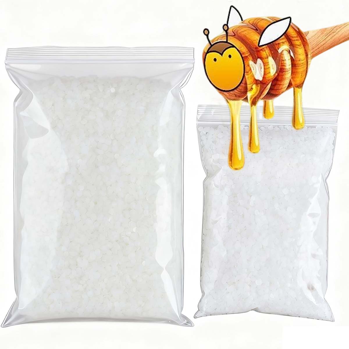 Candle Making Easy - 200g-1000g Weißes Bienenwachs Reines Natürliches Granulat