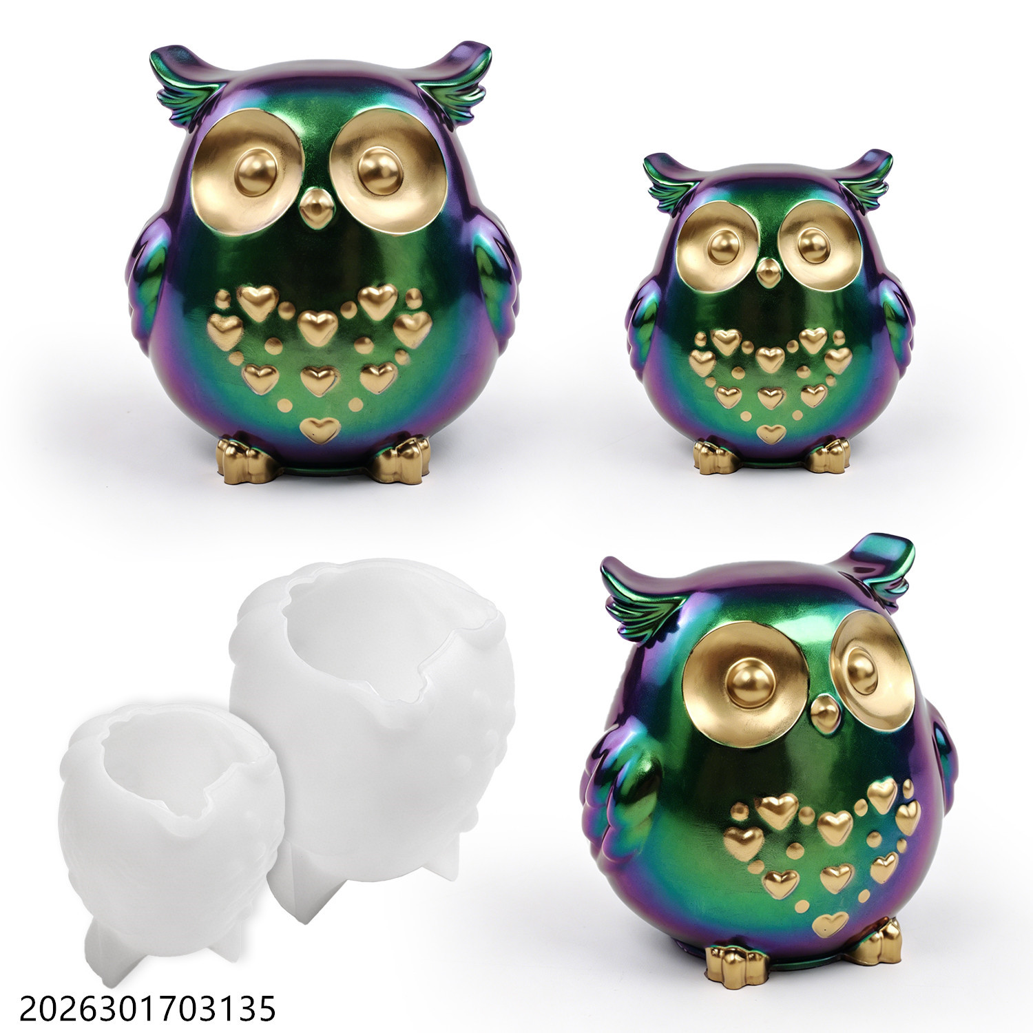 Candle Making Kits - Eulen-Silikonform 3D Vogelform-Set für DIY Epoxidharz
