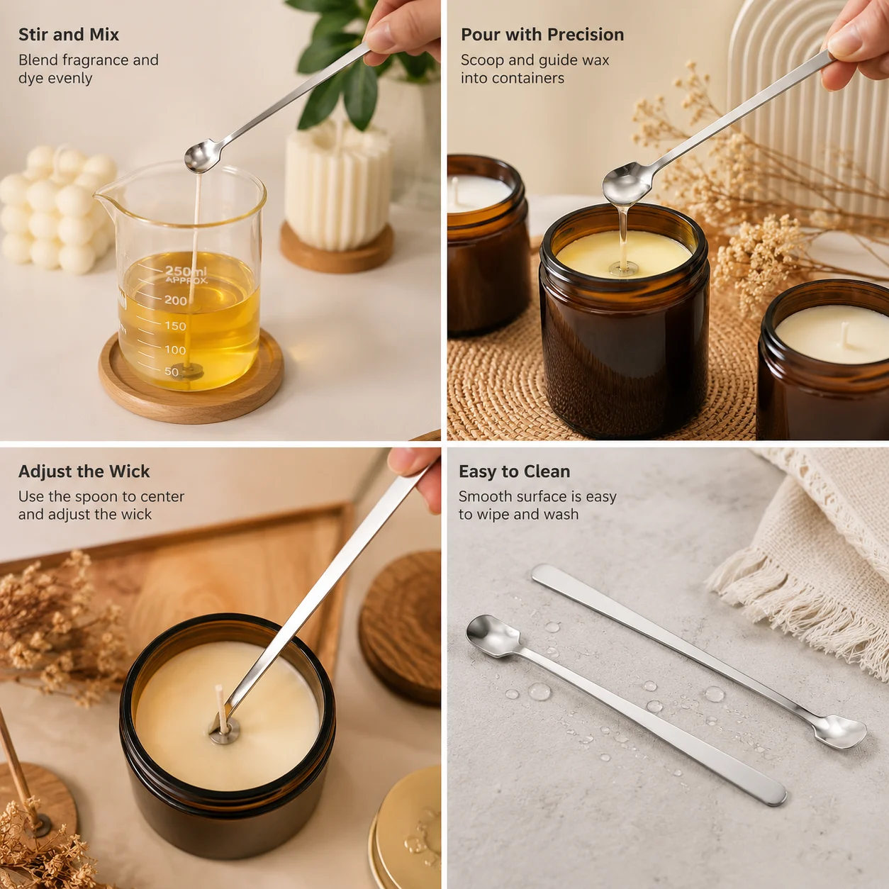 1/2 Stück Edelstahl-Kerzenhers – Candle Making Workshop Bewertung und Preis