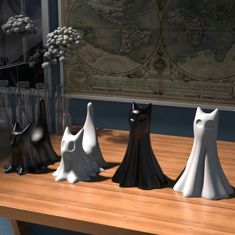 Geisterkatze Halloween Desktop – Candle Making Items Bewertung und Preis