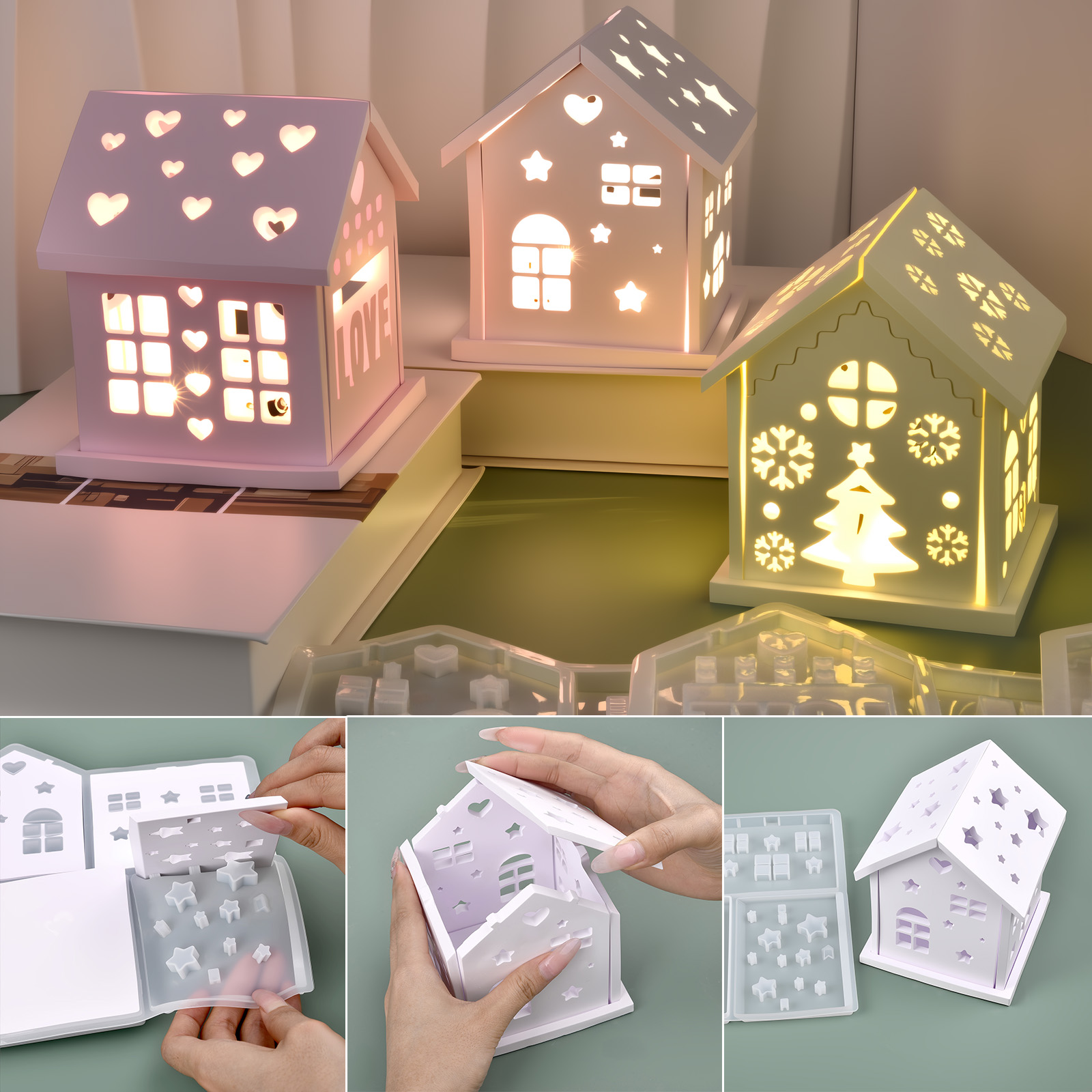 3D Haus Silikonform DIY Weihna – Candle Making Items Bewertung und Preis