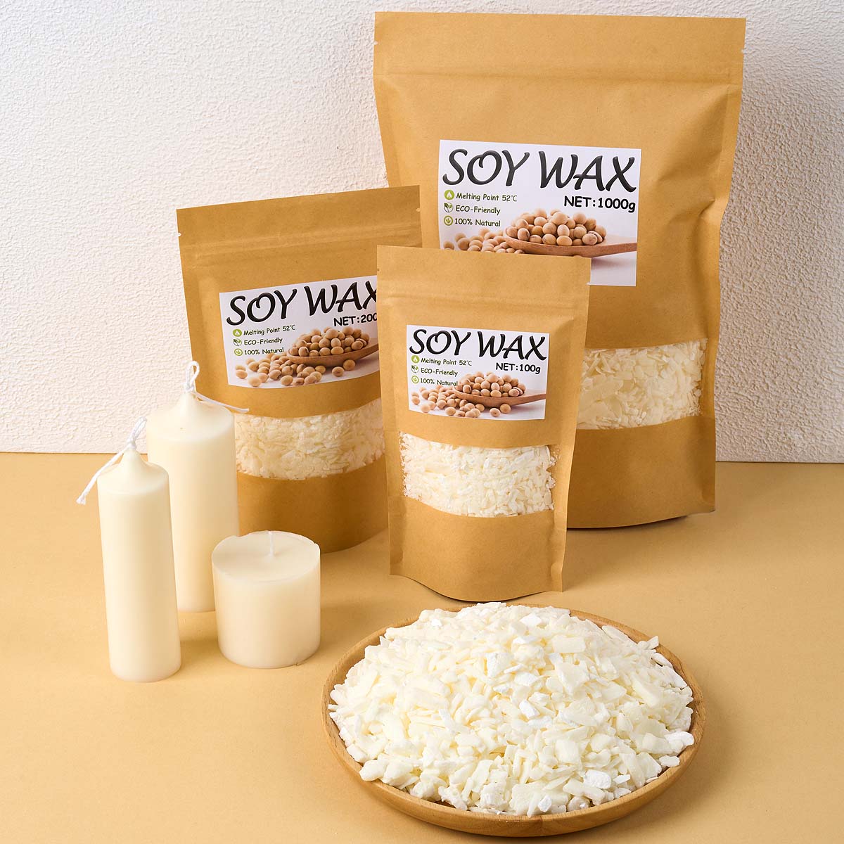 1 Pfund reinweißes Sojawachs f – Candle Making Kits Bewertung und Preis